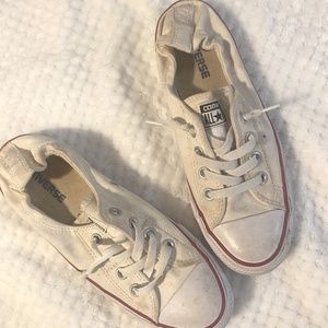 White Converse Elastic Back